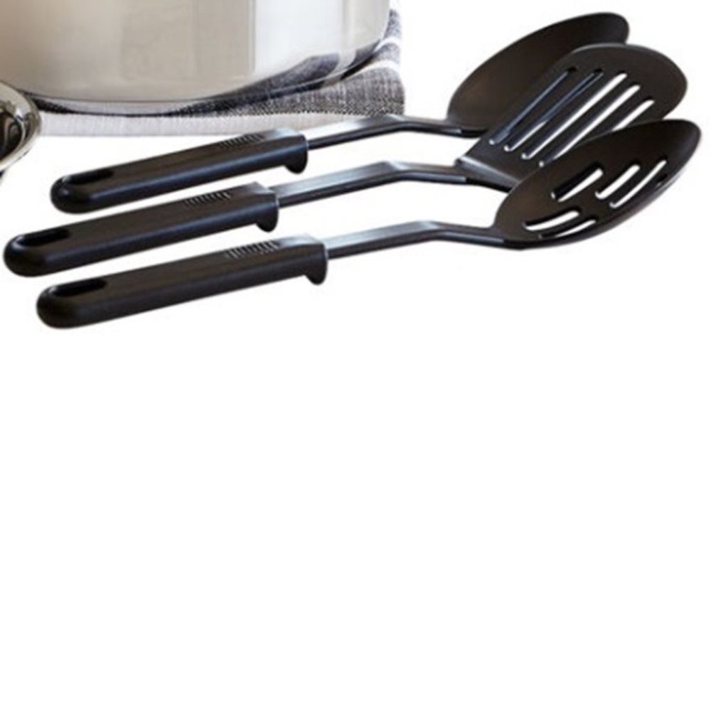 Cooks 3-Piece Cooking Utensil Set (Slotted Spoon, Slotted Spatula and Spoon)